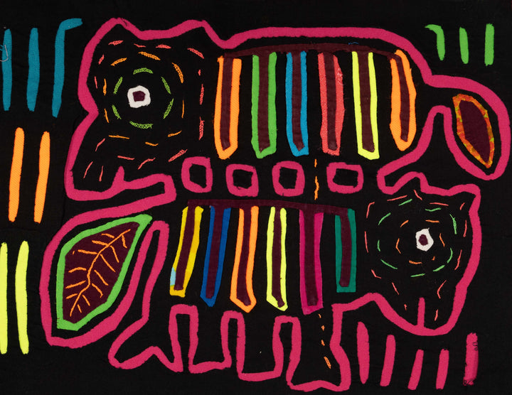 Black And Purple Rainforest Jungle Taxi Mola