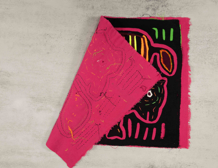 Black And Purple Rainforest Jungle Taxi Mola