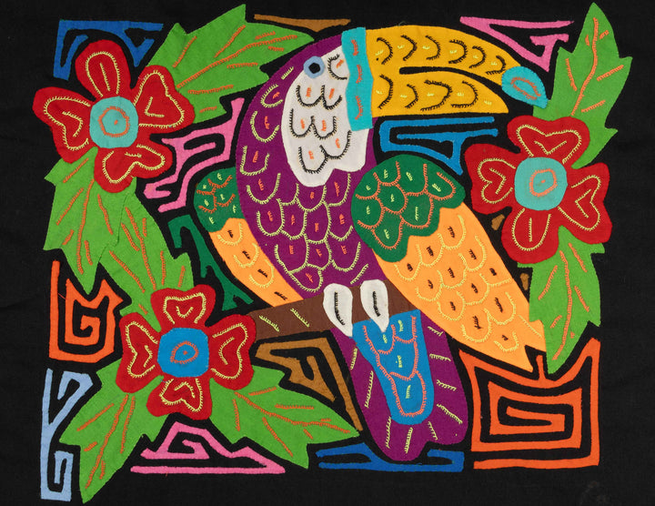 Purple And Gold Toucan Parrot Bird Mola