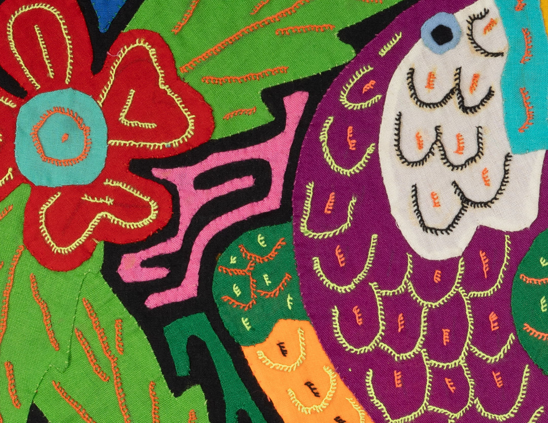 Purple And Gold Toucan Parrot Bird Mola
