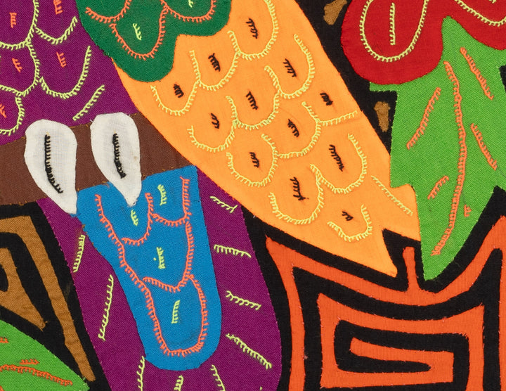 Purple And Gold Toucan Parrot Bird Mola