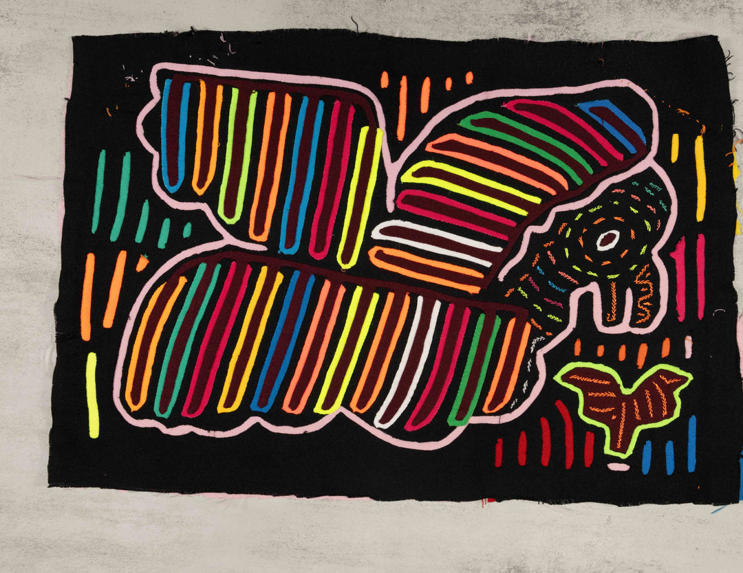 Rainbow Peace Dove in Flight Mola