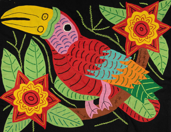 Rainforest Multi-Color Toucan Parrot Bird Mola