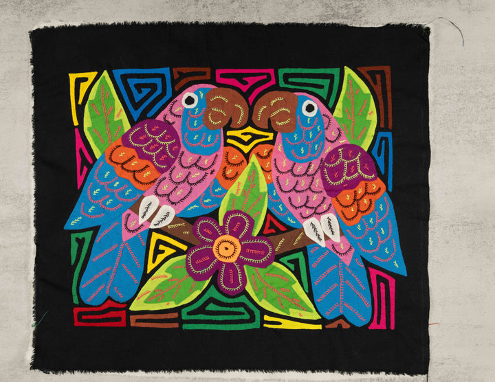 Two Pink Blue And Orange Parrot Bird Mola