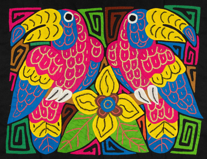 Red And Blue Toucan Parrot Mola