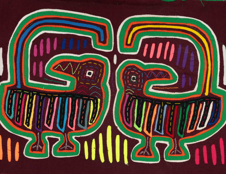 Burgundy And Green Tale Of Two Tails Mola