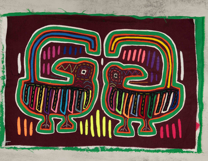 Burgundy And Green Tale Of Two Tails Mola