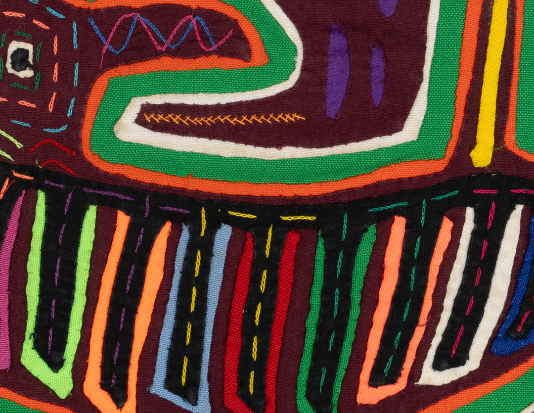 Burgundy And Green Tale Of Two Tails Mola