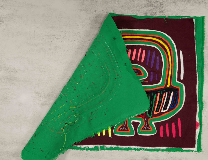 Burgundy And Green Tale Of Two Tails Mola