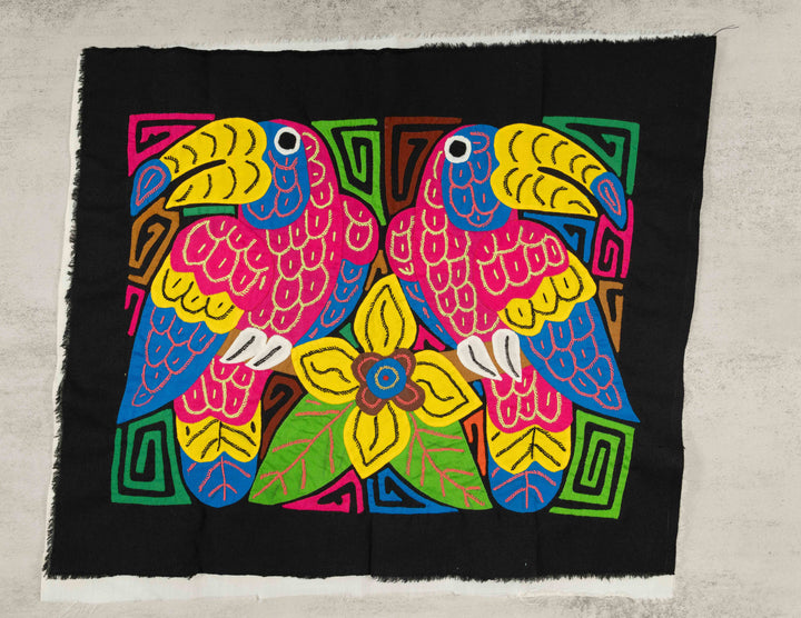 Red And Blue Toucan Parrot Mola