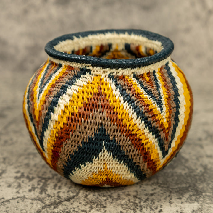Small Rainbow Hand Woven Rainforest Basket