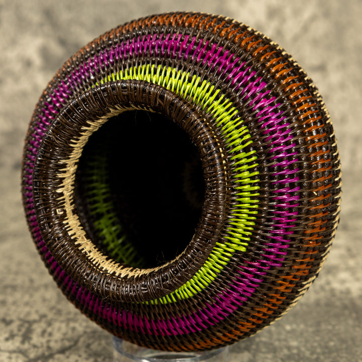 Rainbow Hand Woven Rainforest Basket