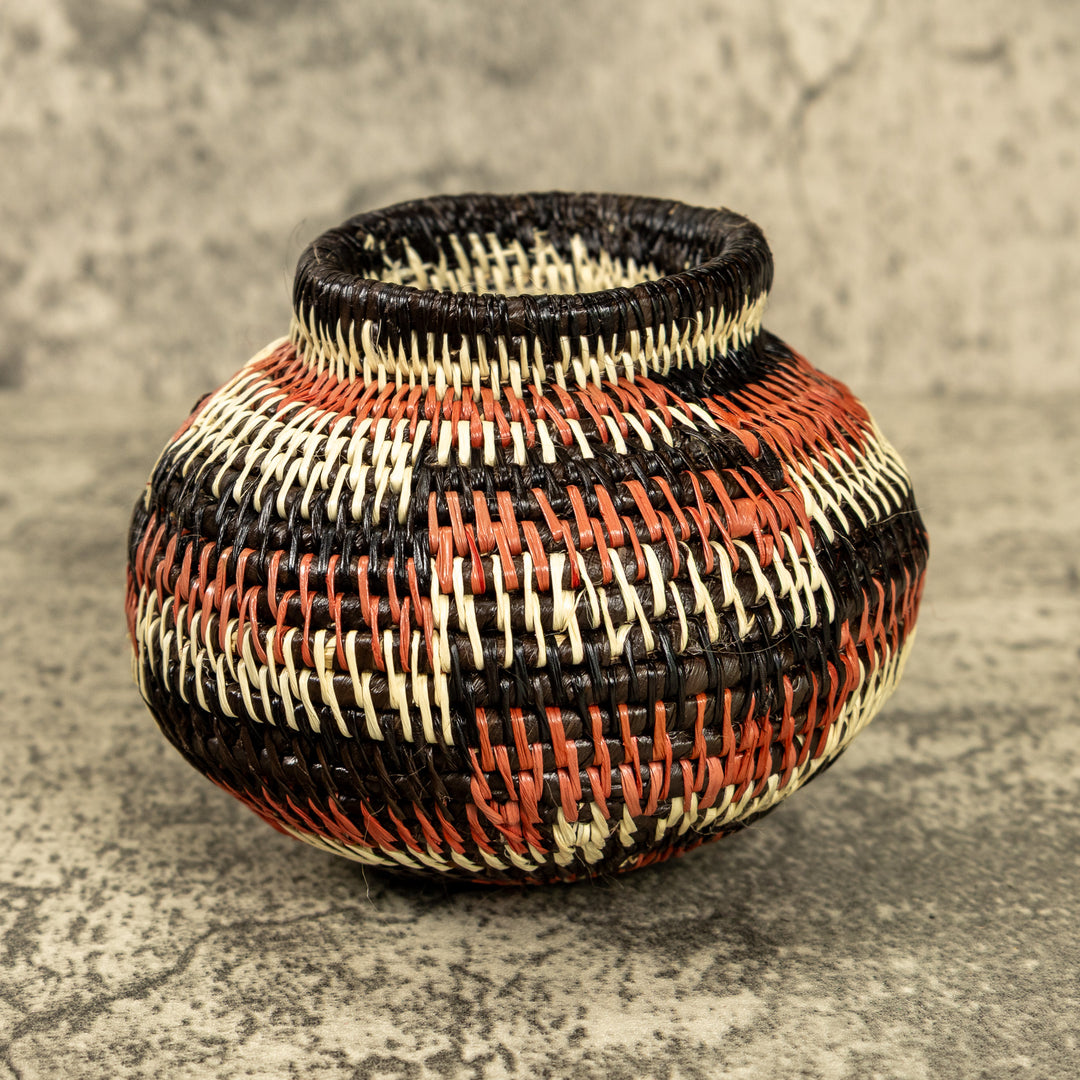 Vintage Hand Woven Rainforest Basket