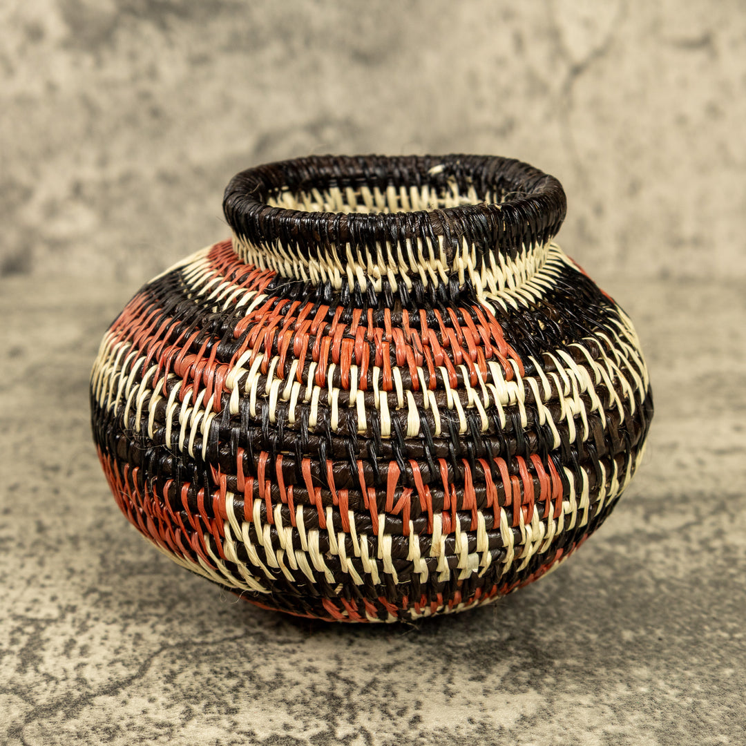 Vintage Hand Woven Rainforest Basket