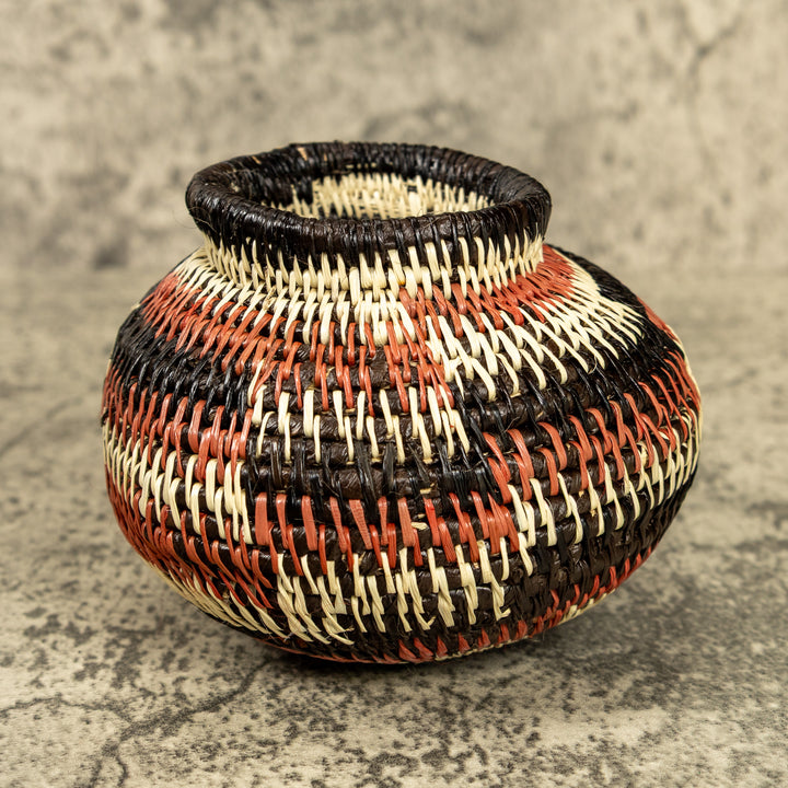 Vintage Hand Woven Rainforest Basket