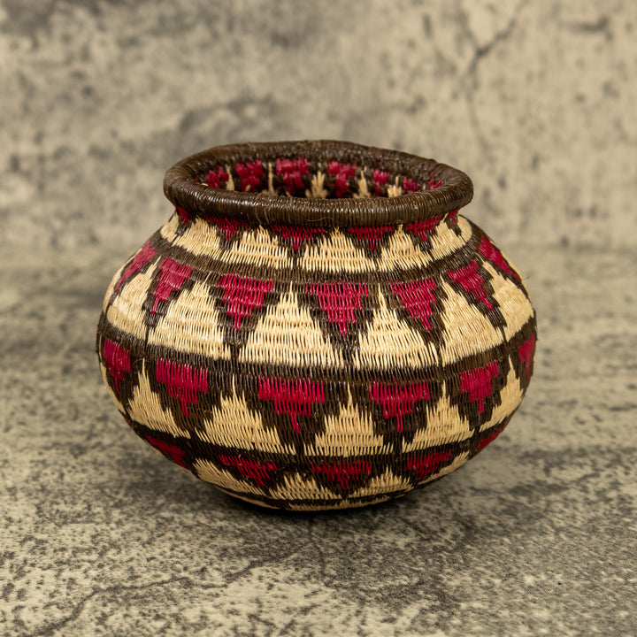 Feathered Hand Woven Rainforest Basket