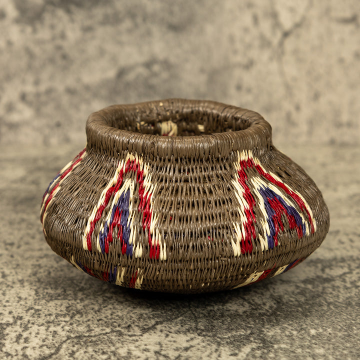 Flaming Teepee Hand Woven Rainforest Basket