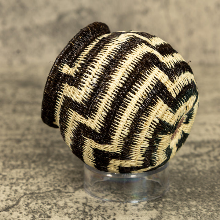 Black And White Hand Woven Rainforest Basket