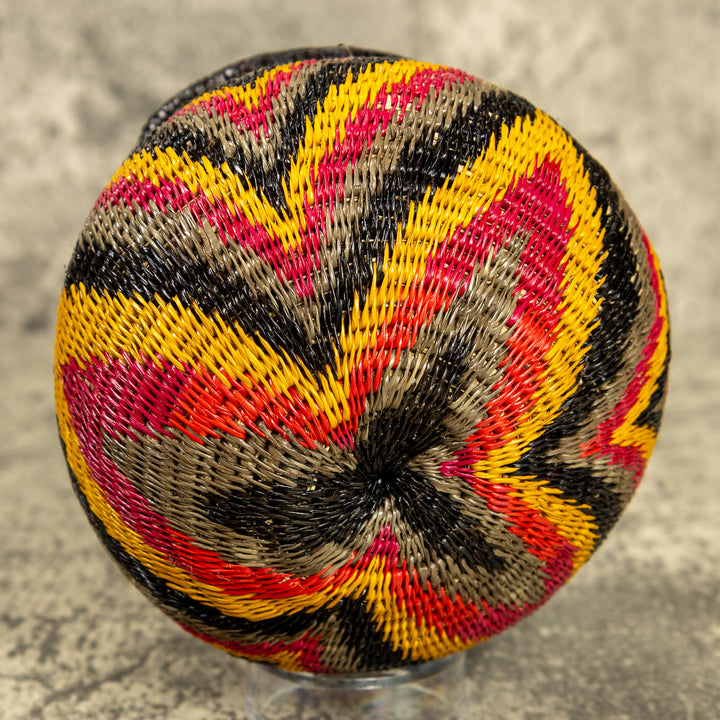 Waves Of Color Hand Woven Rainforest Basket