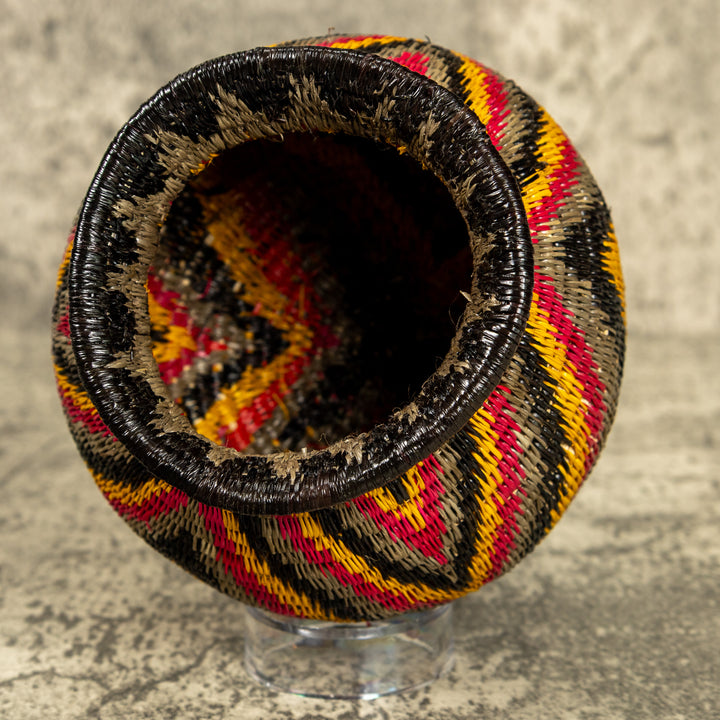 Waves Of Color Hand Woven Rainforest Basket
