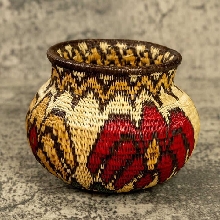 Floral Design Hand Woven Rainforest Basket