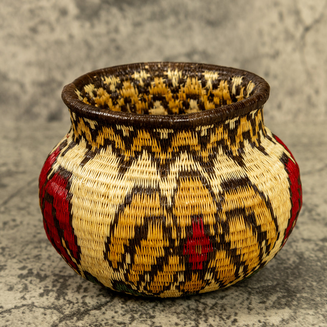 Floral Design Hand Woven Rainforest Basket