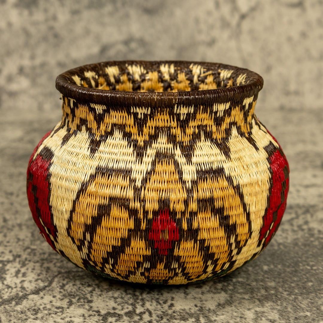 Floral Design Hand Woven Rainforest Basket