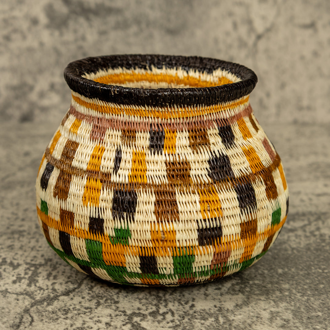 Multicolor Hand Woven Rainforest Basket