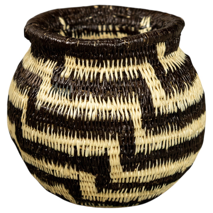 Black And White Hand Woven Rainforest Basket