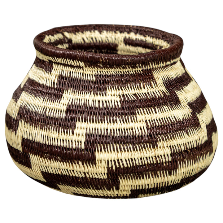 Black And White Hand Woven Rainforest Basket