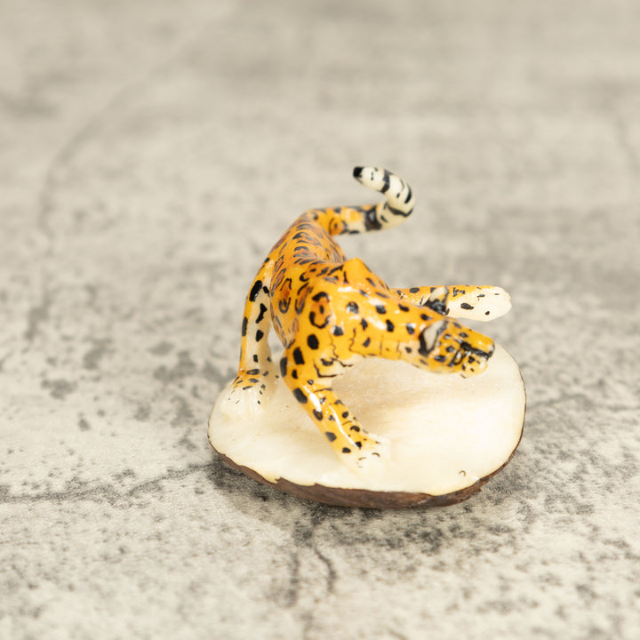 Jaguar Cat Tagua Nut Carving
