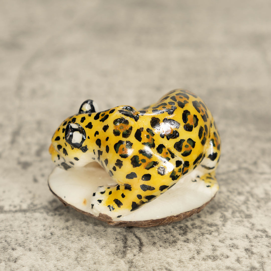 Jaguar Tagua Nut Carving