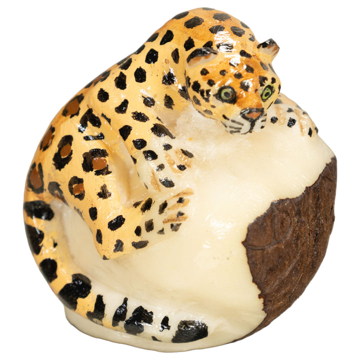 Jaguar Tagua Nut Carving