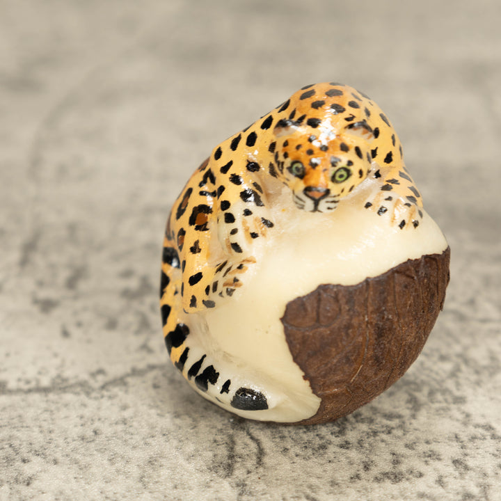 Jaguar Tagua Nut Carving