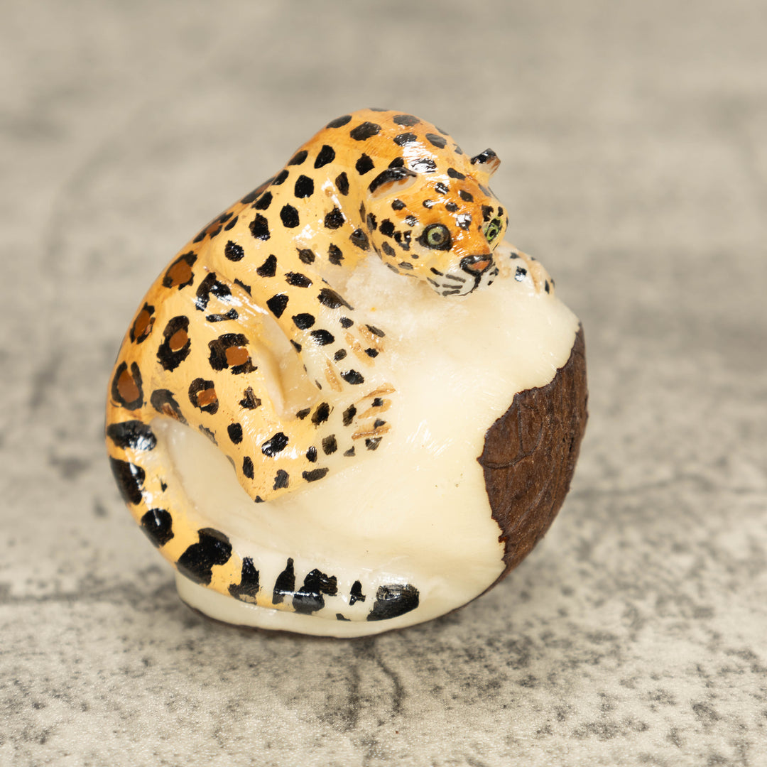 Jaguar Tagua Nut Carving