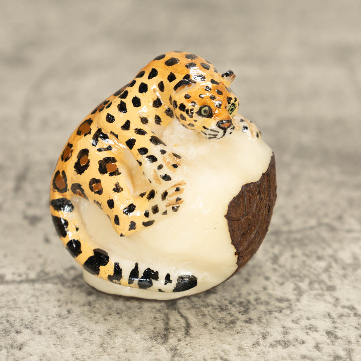 Jaguar Tagua Nut Carving