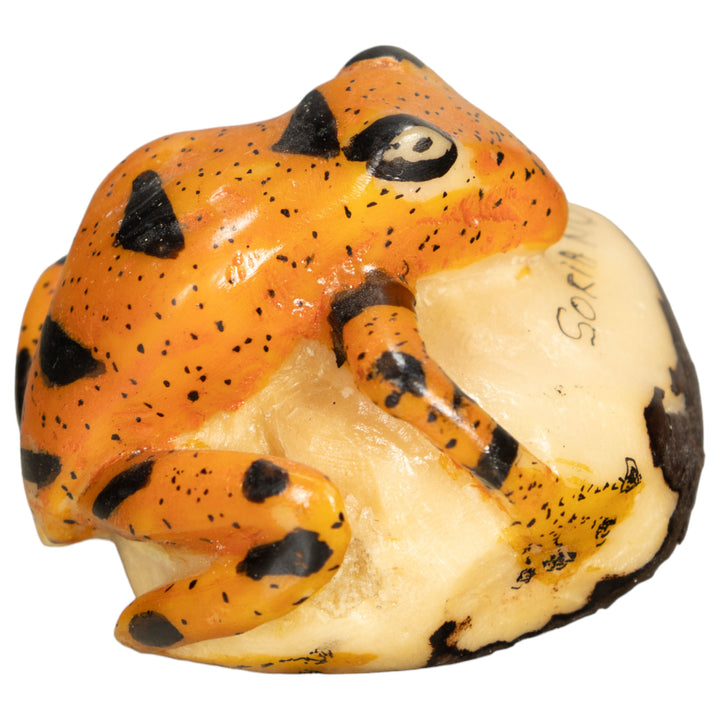 Vintage Frog Tagua Nut Carving