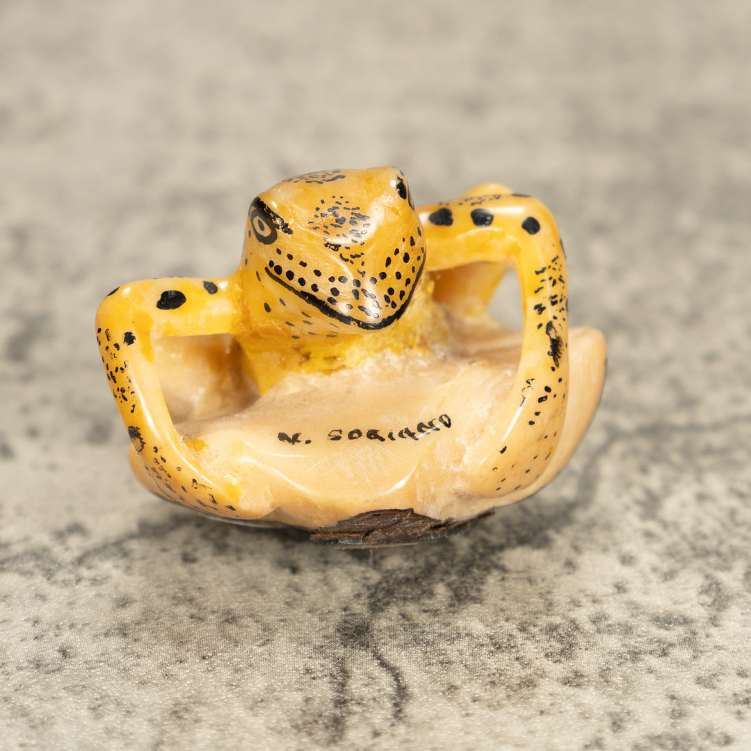 Vintage Frog Tagua Nut Carving