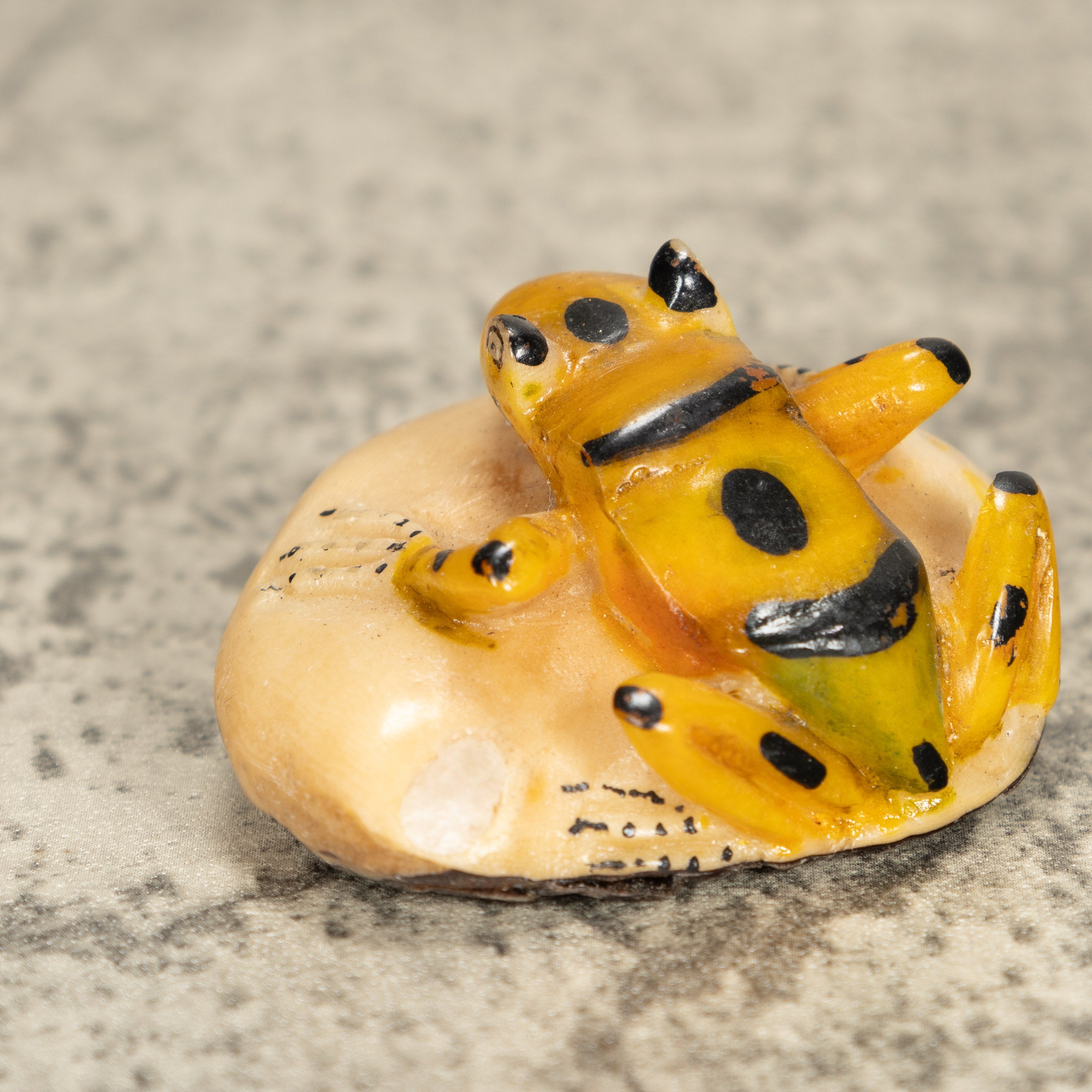 Vintage Frog Tagua Nut Carving