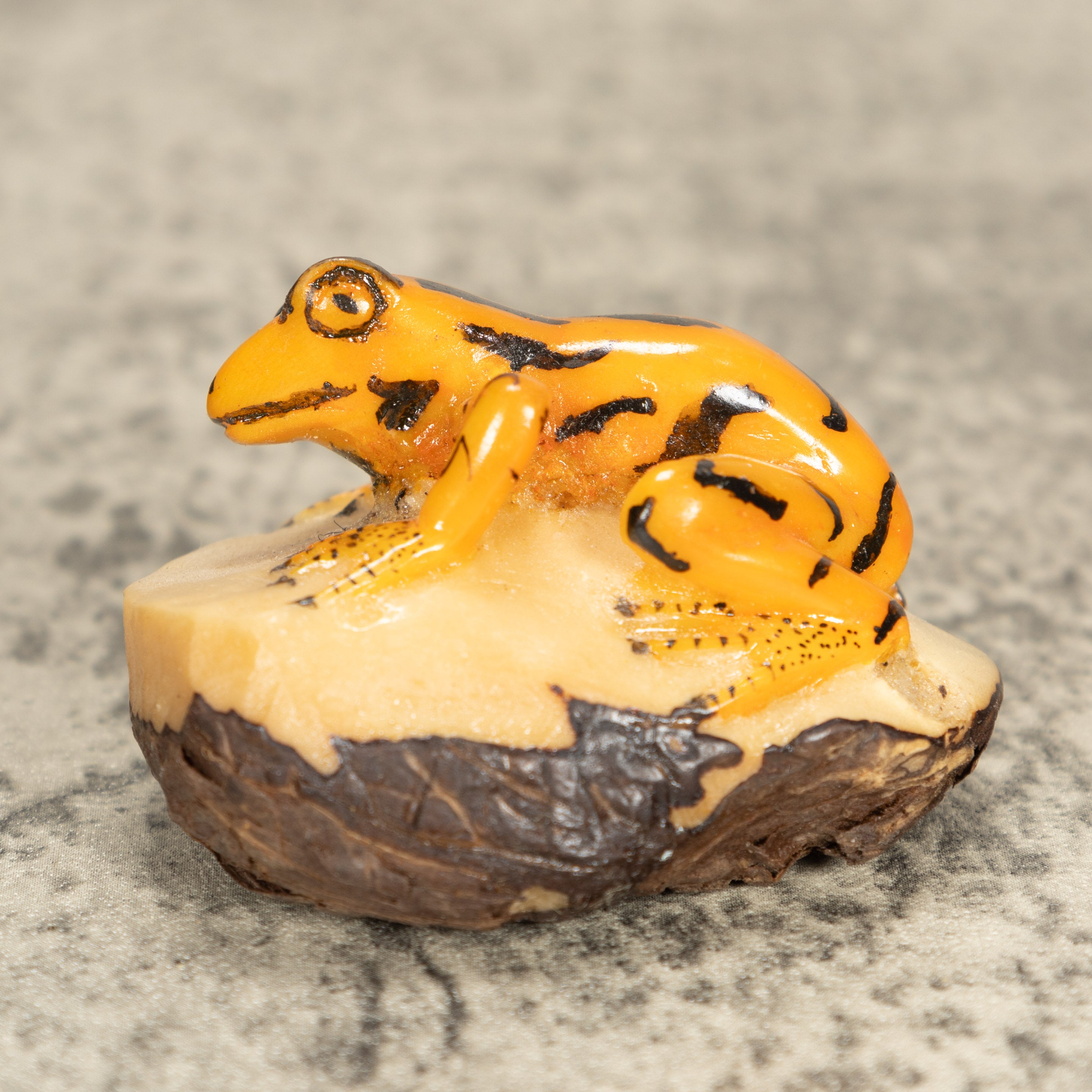 Vintage Frog Tagua Nut Carving