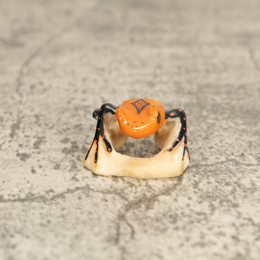 Vintage Poison Dart Tagua Nut Carving
