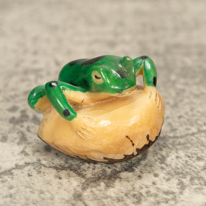 Vintage Poison Dart Tagua Nut Carving