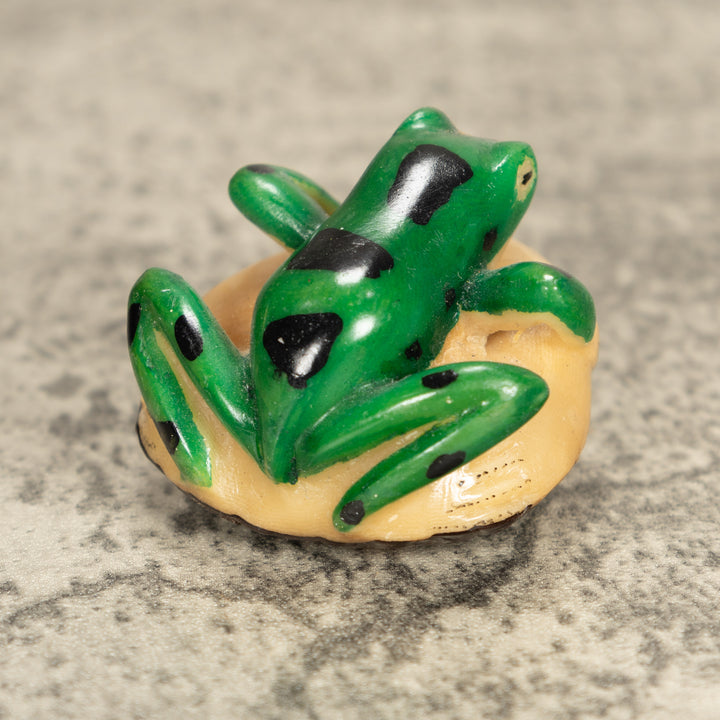 Vintage Poison Dart Tagua Nut Carving