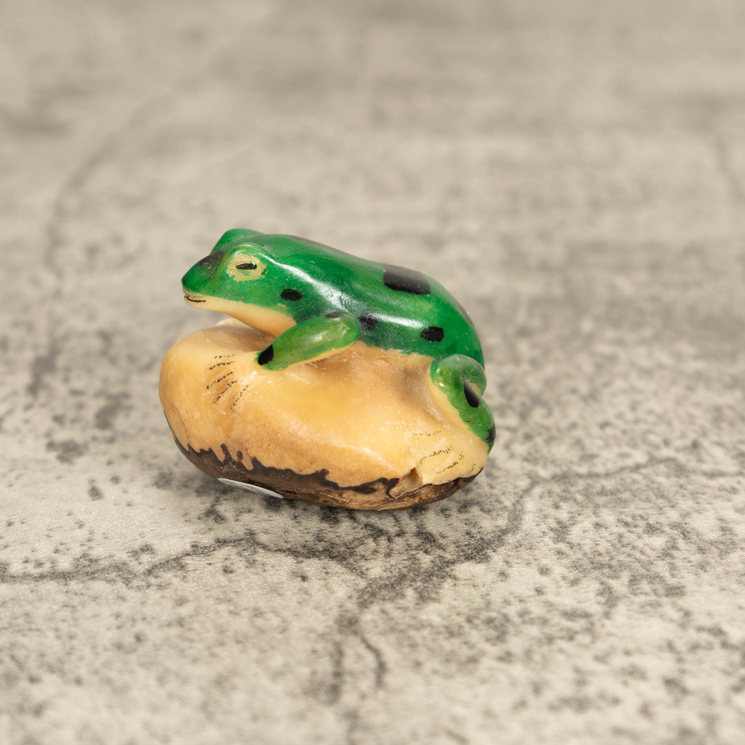 Vintage Poison Dart Tagua Nut Carving