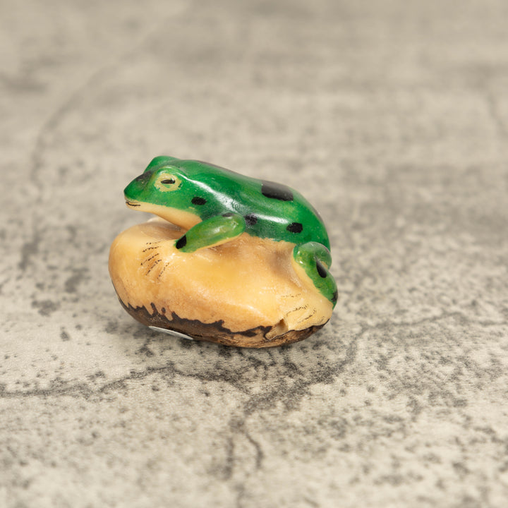 Vintage Poison Dart Tagua Nut Carving