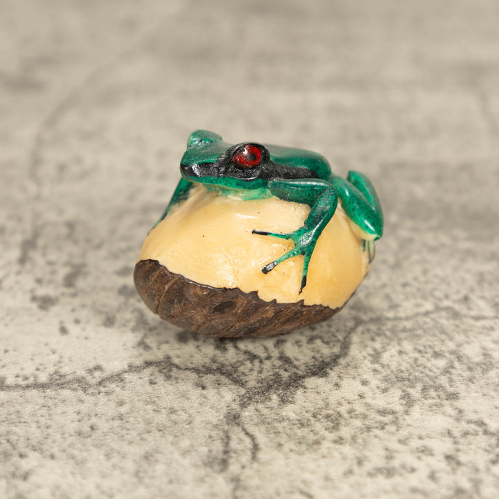 Vintage Poison Dart Tagua Nut Carving
