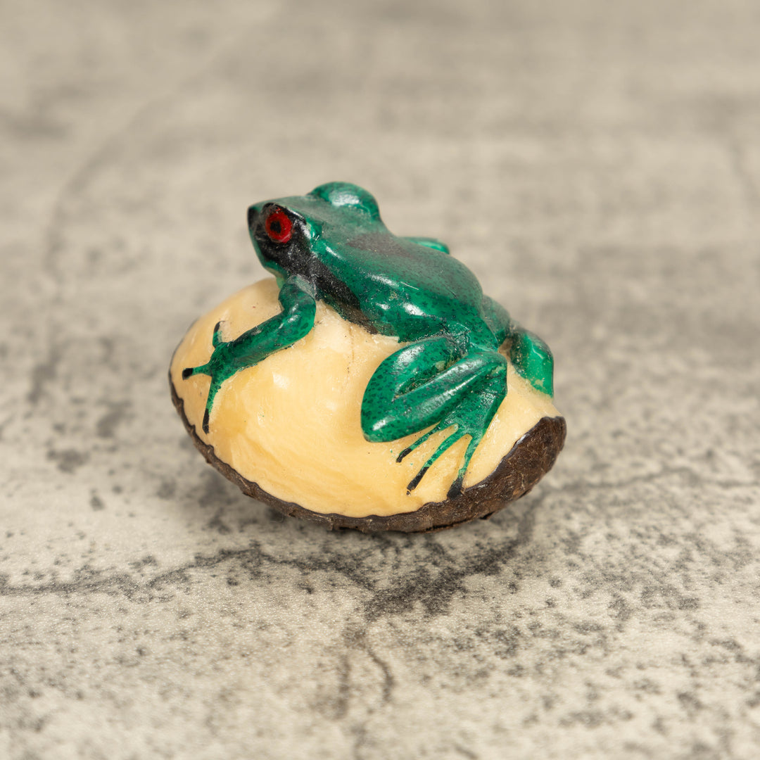 Vintage Poison Dart Tagua Nut Carving