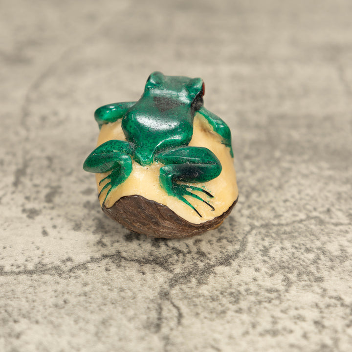 Vintage Poison Dart Tagua Nut Carving