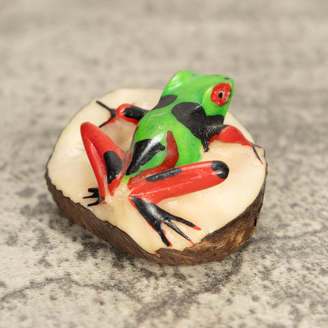 Vintage Poison Dart Tagua Nut Carving