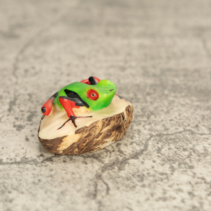 Vintage Poison Dart Tagua Nut Carving